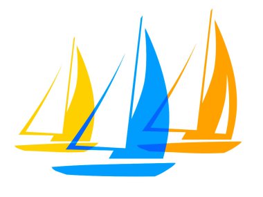 vektör kalitesinde yelken grafiği