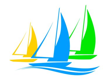 vektör kalitesinde yelken grafiği