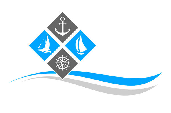 парусный спорт с векторным качеством
