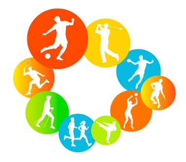 vektör kalitesinde spor silüetleri koleksiyonu