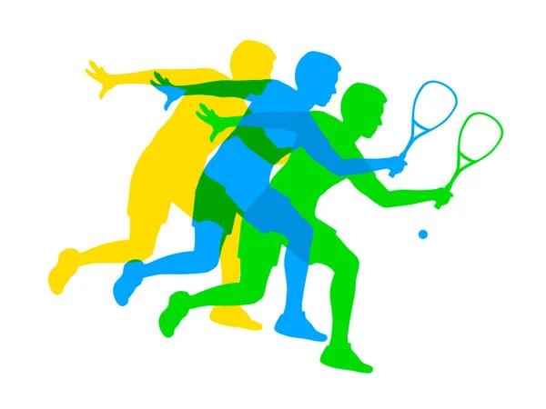 Squash Sport Gráfico Qualidade Vetorial — Vetor de Stock