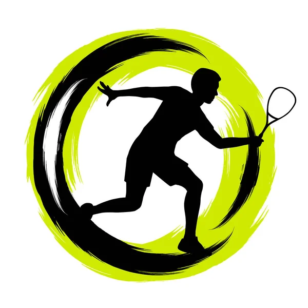 Squash Sport Gráfico Qualidade Vetorial — Vetor de Stock