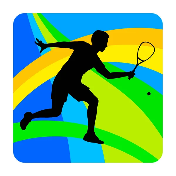 Squash Sport Grafik Vektor Kvalitet — Stock vektor