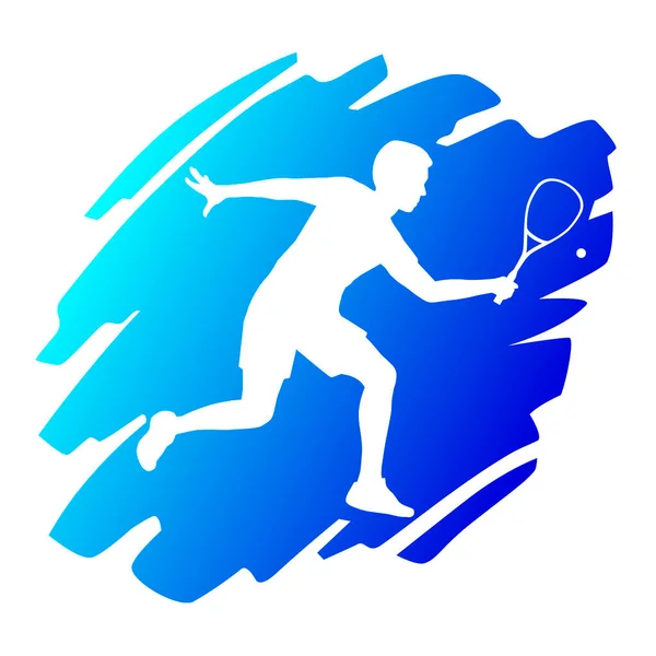 Squash Gráfico Deportivo Calidad Vectorial — Vector de stock