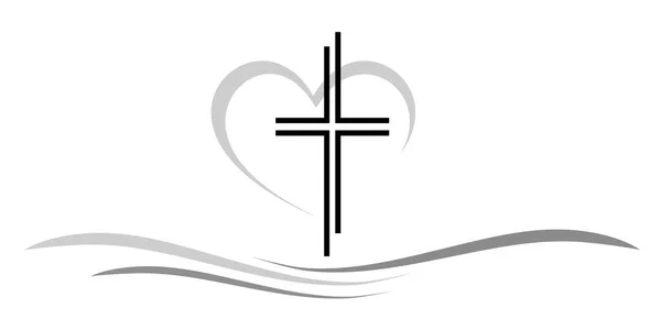 Christian Memorial Graphique Qualité Vectorielle — Image vectorielle