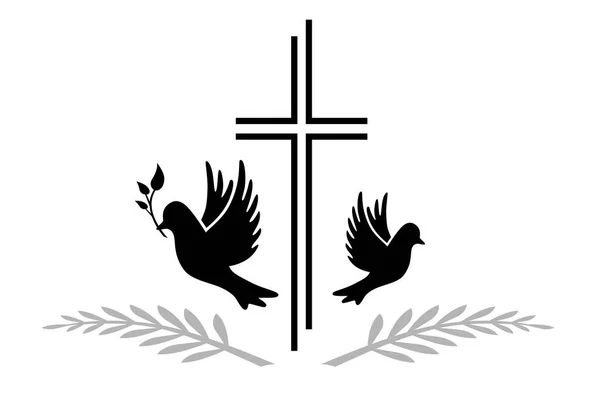 Christian Memorial Graphique Qualité Vectorielle — Image vectorielle