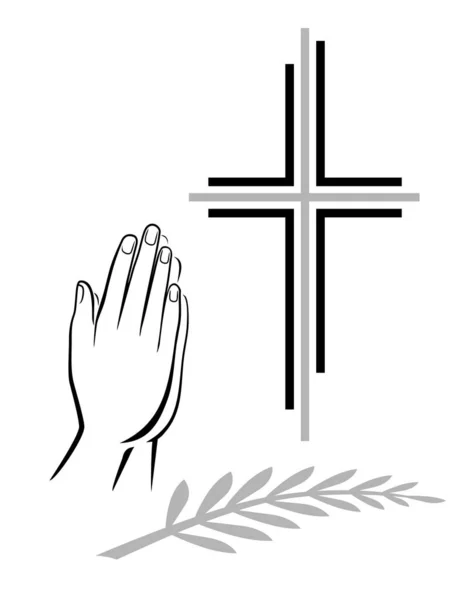 Christian Memorial Graphic Vector Quality — Stock Vector