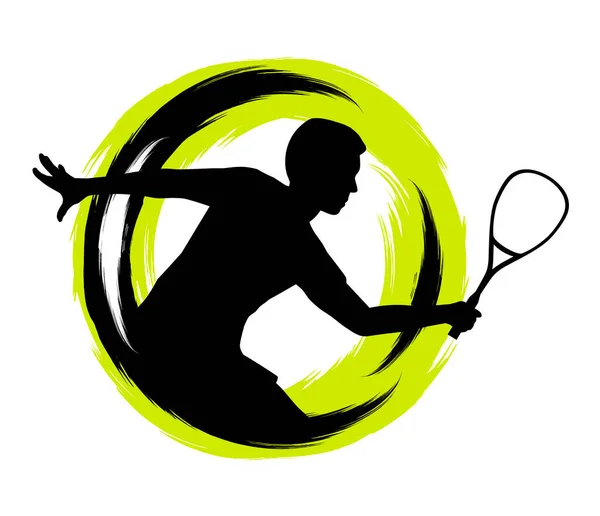 Graphisme Sport Squash Qualité Vectorielle Illustration De Stock