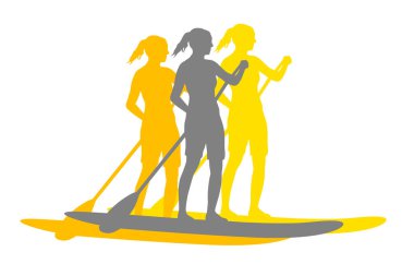 Vektör kalitesinde kürek çekme grafiği