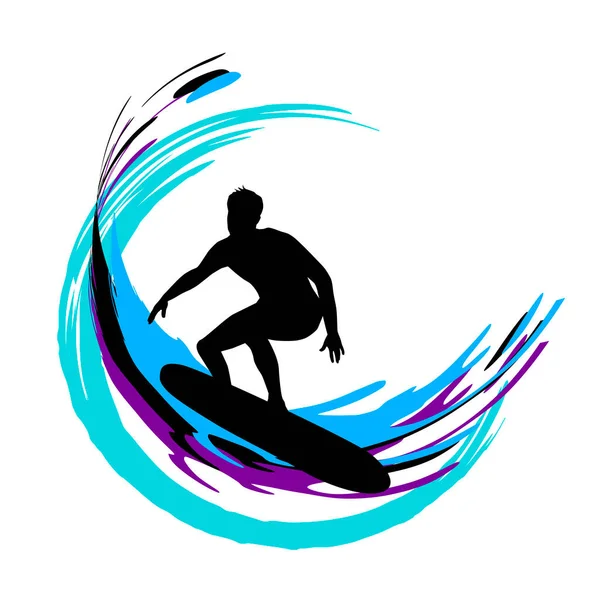 Surf Gráfico Qualidade Vetorial — Vetor de Stock