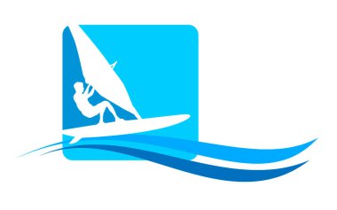 Vektör kalitesinde rüzgar sörfü grafiği