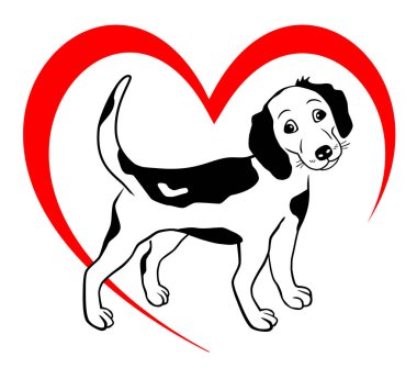 Vektör kalitesi köpek olan hayvan grafiği