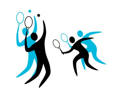 Vektör kalitesinde tenis sporu grafiği
