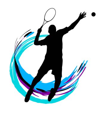 Vektör kalitesinde tenis sporu grafiği