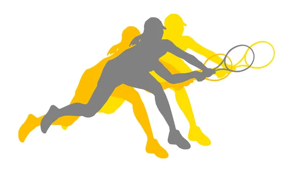 Tennissport Grafisch Vectorkwaliteit — Stockvector