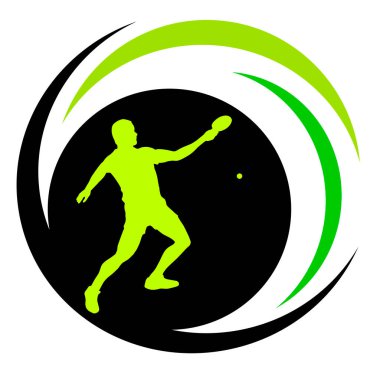 Vektör kalitesinde masa tenisi grafiği