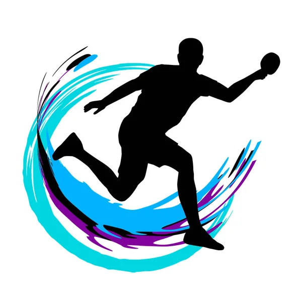 Tênis Mesa Esporte Gráfico Qualidade Vetorial — Vetor de Stock