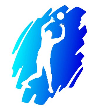 Vektör kalitesinde voleybol sporu grafiği