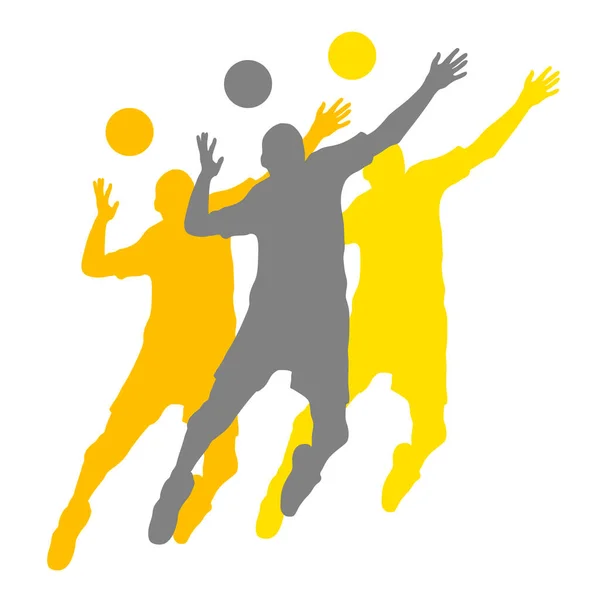 Graphiques Sportifs Volley Ball Qualité Vectorielle — Image vectorielle