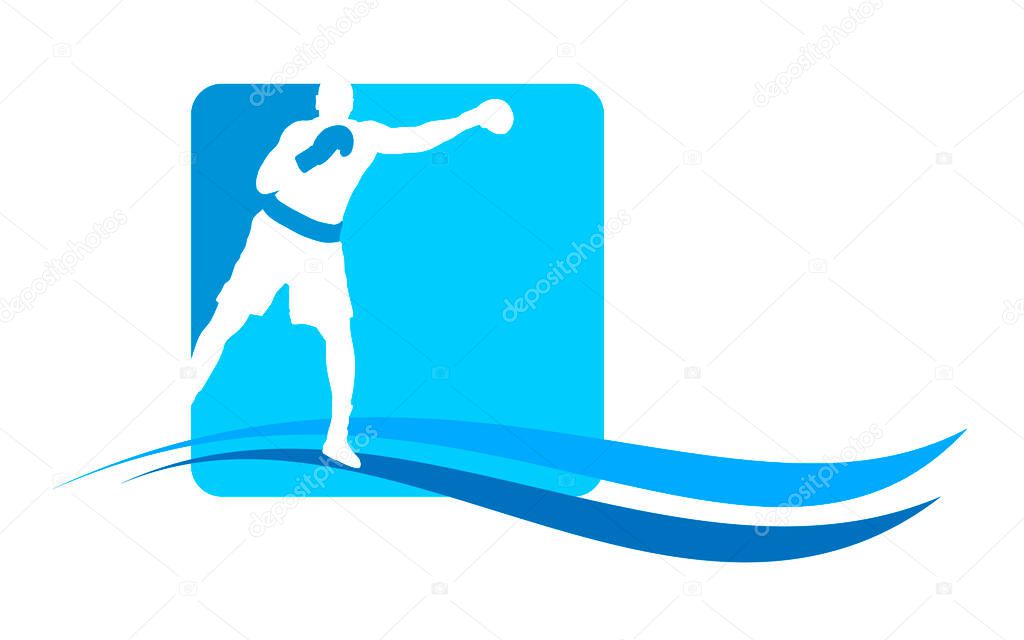 boxing graphic in vector quality