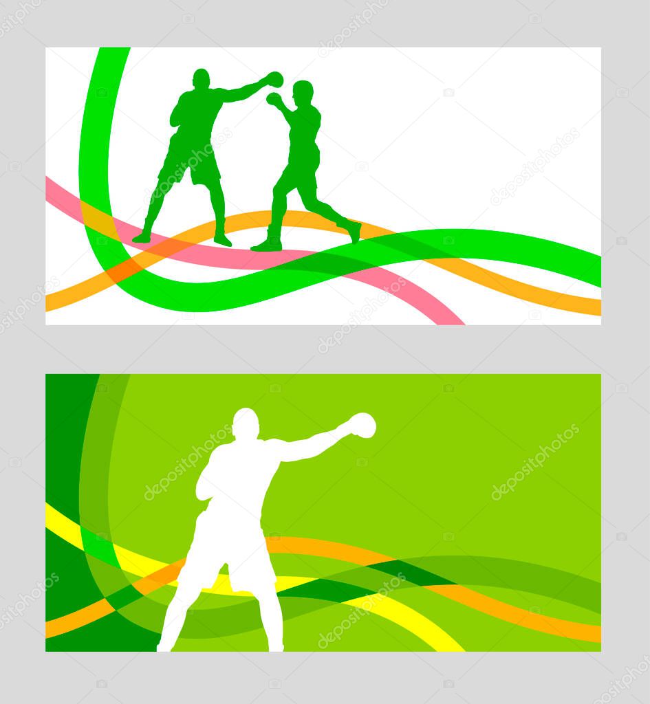 boxing graphic in vector quality
