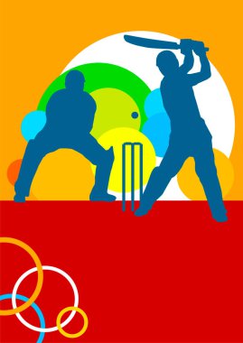 Vektör kalitesinde kriket sporu grafiği