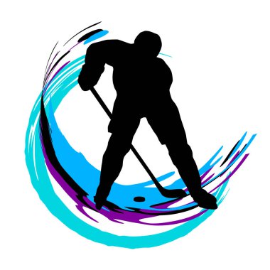 Vektör kalitesinde buz hokeyi sporu grafiği