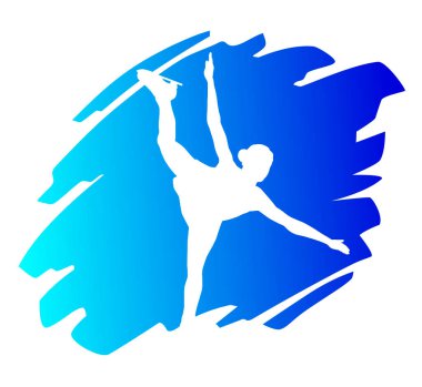 Buz pateni sporu vektör illüstrasyonu