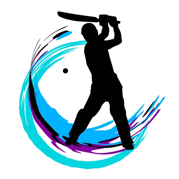 Kriket Sportovní Grafika Kvalitě Vektoru — Stockový vektor