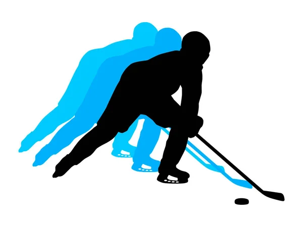 Hockey Sur Glace Graphique Sport Qualité Vectorielle — Image vectorielle