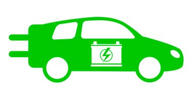 vektör kalitesinde elektrikli araba grafiği