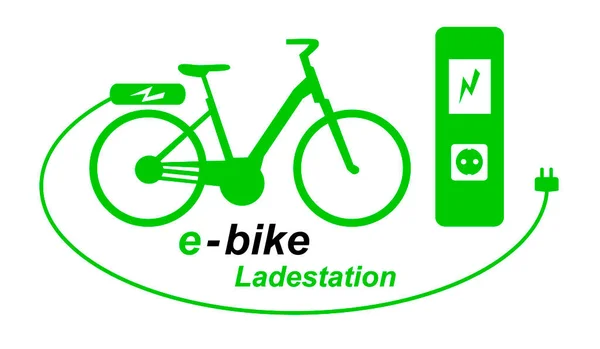 Grafica Bicicletta Elettrica Qualità Vettoriale — Vettoriale Stock