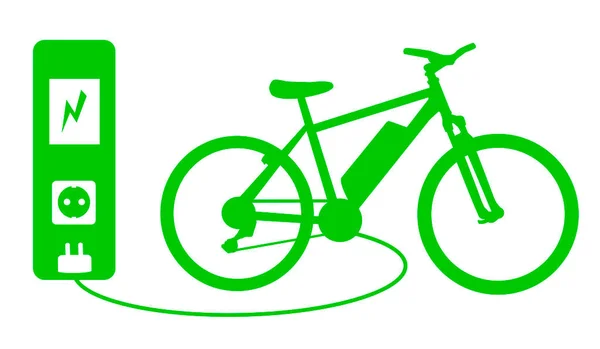 Vélo Électrique Graphique Qualité Vectorielle — Image vectorielle