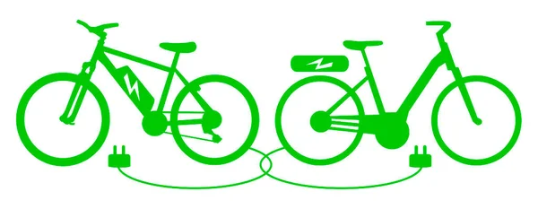 Vektör Kalitesinde Elektrikli Bisiklet Grafiği — Stok Vektör