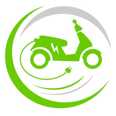 vektör kalitesinde elektrikli scooter grafiği