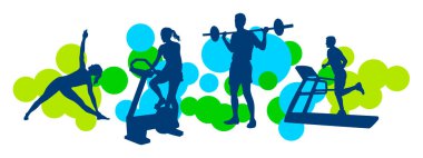 Vektör kalitesinde fitness merkezi grafiği