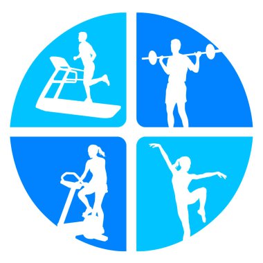 Vektör kalitesinde fitness merkezi grafiği