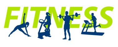 Vektör kalitesinde fitness merkezi grafiği