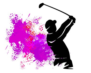 Vektör kalitesinde golf sporu grafiği