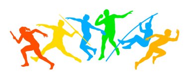 Vektör kalitesinde atletizm oyunu grafiği