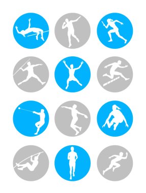 Vektör kalitesinde atletizm oyunu grafiği