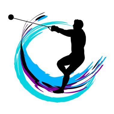 Vektör kalitesinde atletizm oyunu grafiği