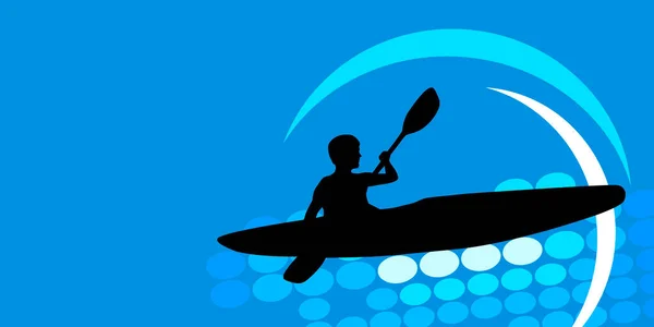 Gráfico Kayak Canoa Calidad Vectorial — Vector de stock