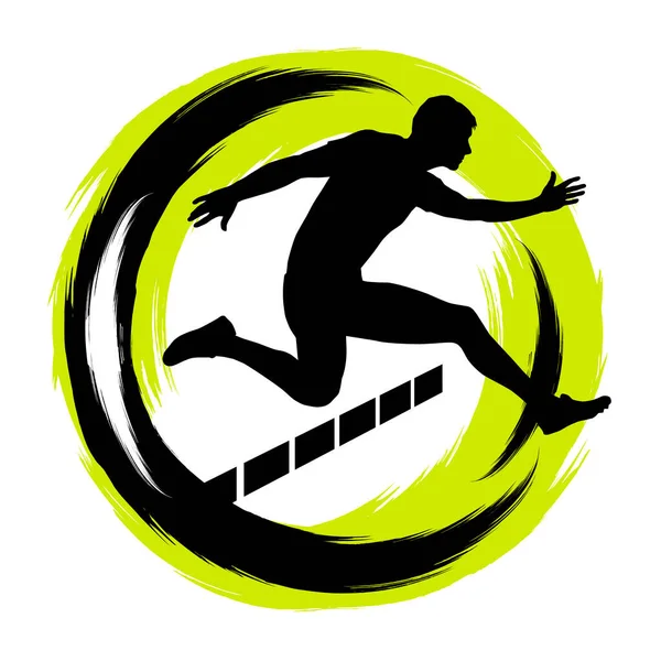 Atletismo Juego Gráfico Calidad Vectorial — Vector de stock