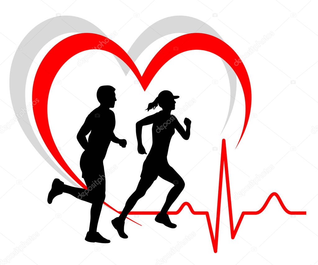 Running sport graphic in vector quality