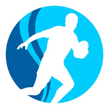 rugby oyuncusunun vektör kalitesinde grafiği