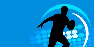 rugby oyuncusunun vektör kalitesinde grafiği