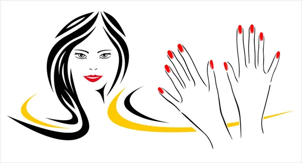 Nail Manicure Studio Graphic Vector Quality — Stock Vector