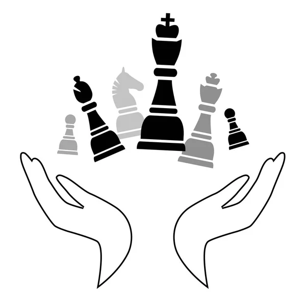 Schachspiel Grafik Vektorqualität — Stockvektor