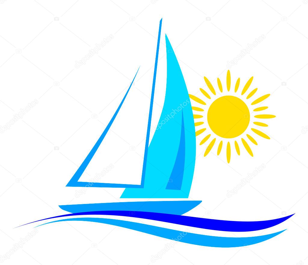 Sailing graphic in vector quality